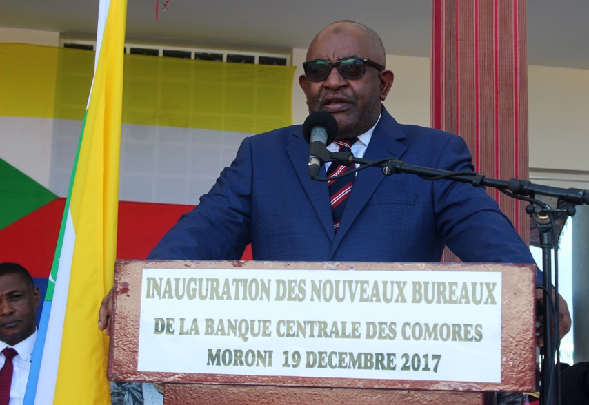 Discours du Chef de l’Etat à l’occasion de la cérémonie d’inauguration du nouveau bâtiment de la Banque Centrale des Comores